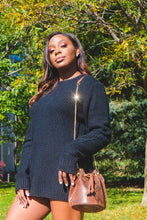 Load image into Gallery viewer, Mini Jenny Leather Python Print Bucket Handbag -- Brown