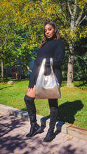 Load image into Gallery viewer, Gold Metallic Tote Shoulder Bag